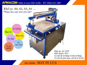 Mua bán Máy in lụa mini phẳng khổ a3 - Máy in lưới tự động Apmacom 2